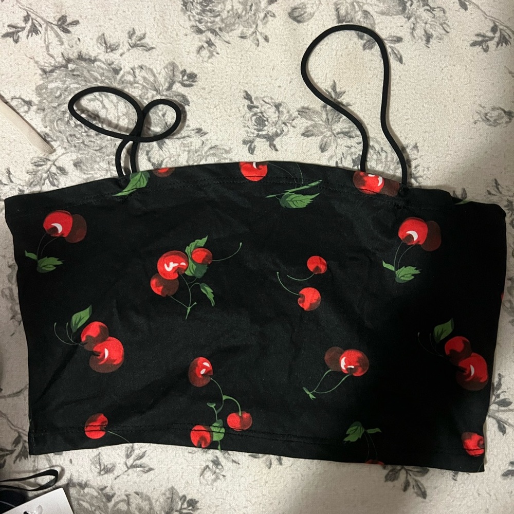 SHEIN cherry crop top